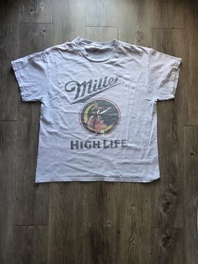 Miller High Life White Graphic Kids Tee